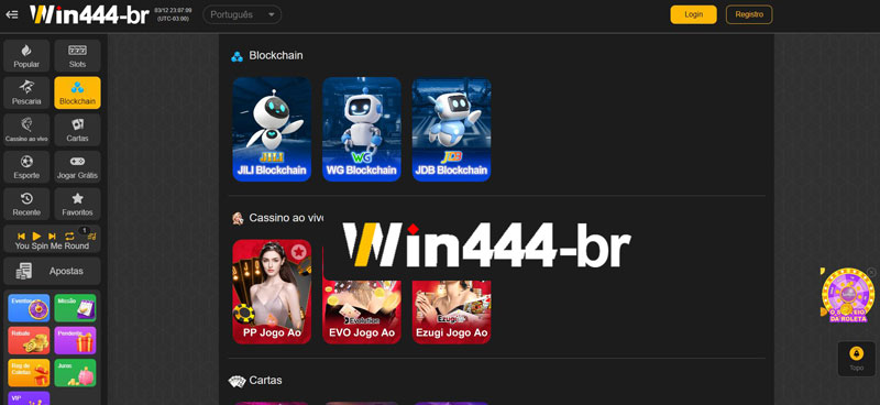 Jogos Disponíveis no Win444 Casino